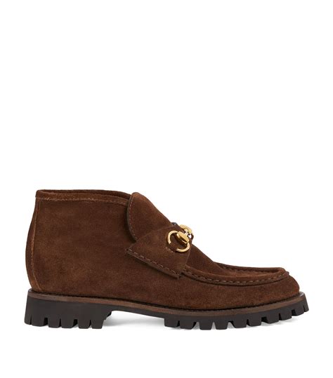 gucci suede horsebit ankle boots|gucci rain boots for women.